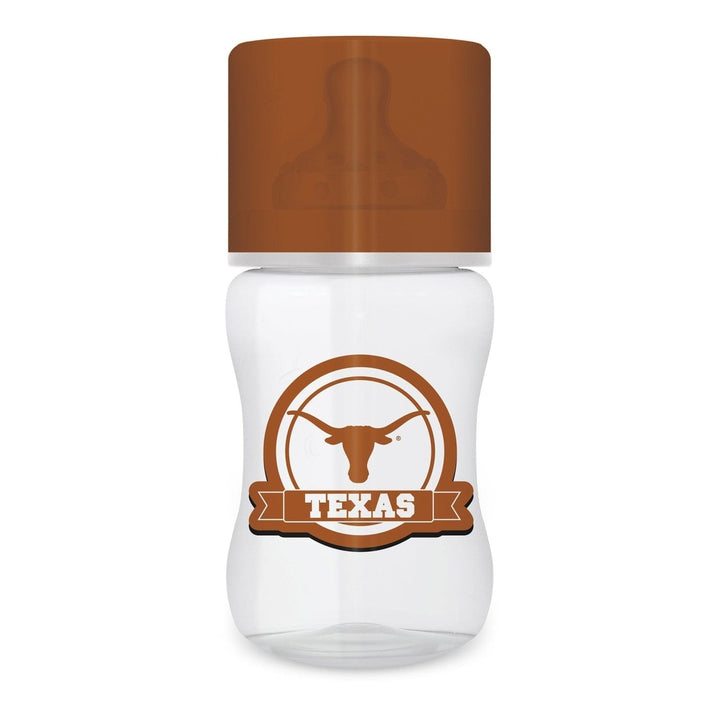 Texas Longhorns Baby Bottle 9oz BPA-Free Ergonomic Design Dishwasher Safe Image 1