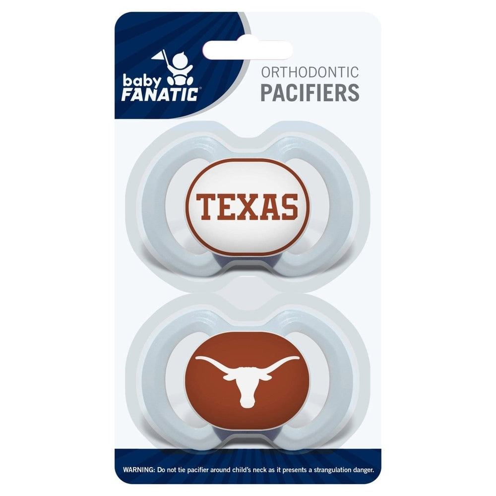 Texas Longhorns NCAA Pacifier 2-Pack Silicone BPA-Free Infant 3 Months + Image 2