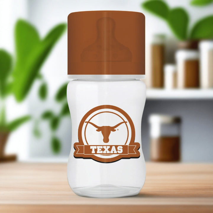 Texas Longhorns Baby Bottle 9oz BPA-Free Ergonomic Design Dishwasher Safe Image 3