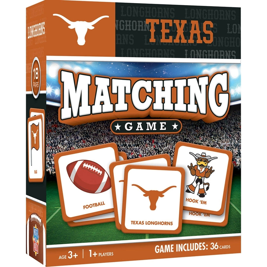 Texas Longhorns NCAA Matching Game 18 Pairs Family Fun Card Game Durable Image 1