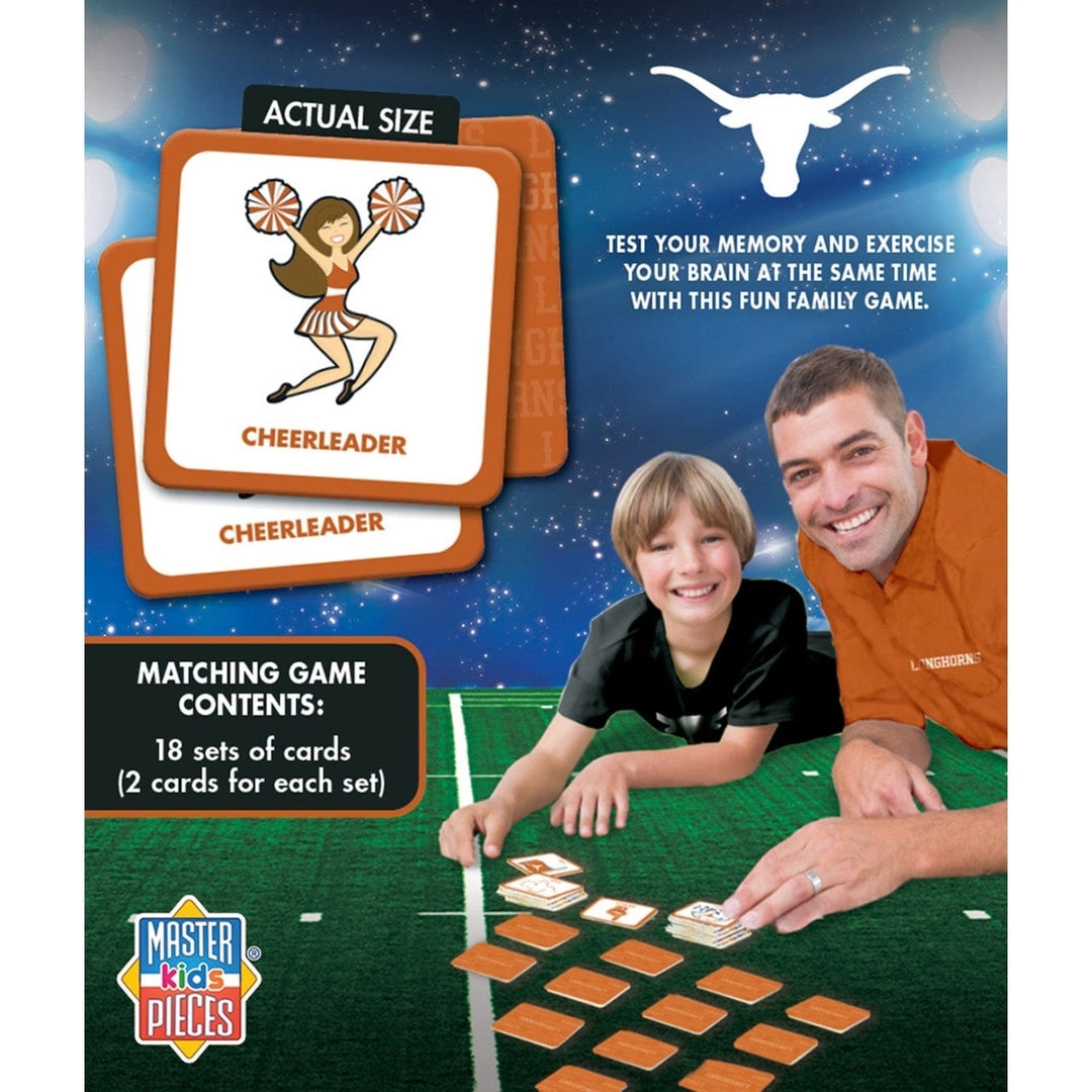 Texas Longhorns NCAA Matching Game 18 Pairs Family Fun Card Game Durable Image 3