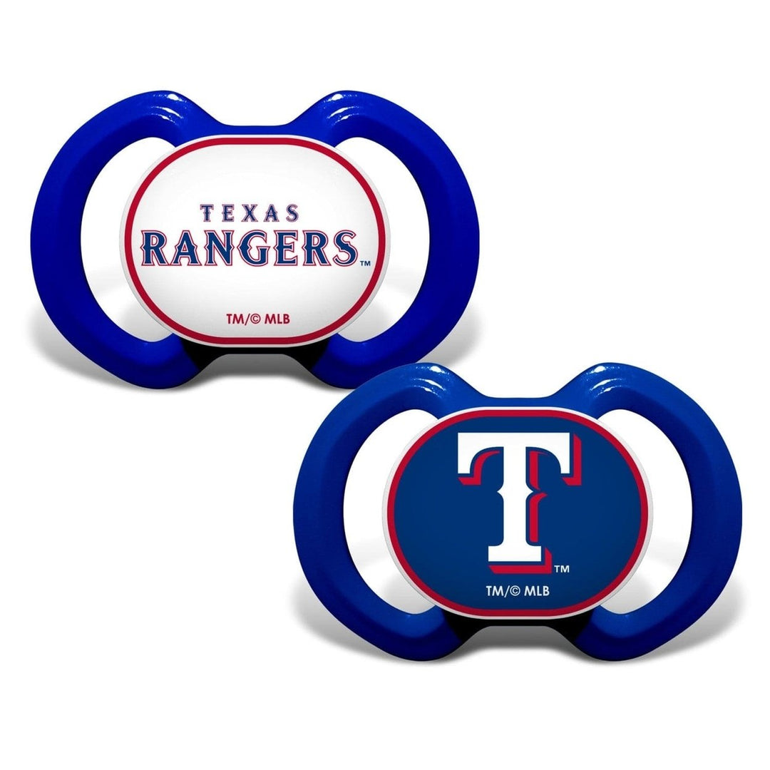 Texas Rangers Pacifier 2-Pack Orthodontic Silicone BPA-Free Infant Safe Image 1