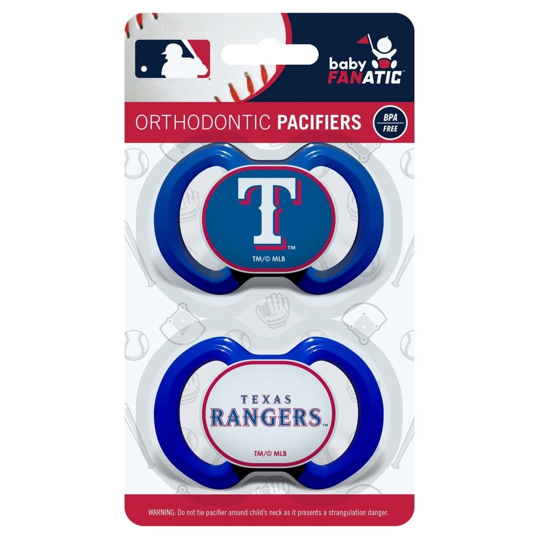 Texas Rangers Pacifier 2-Pack Orthodontic Silicone BPA-Free Infant Safe Image 3