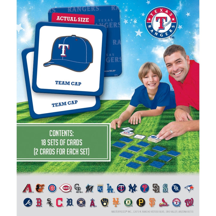 Texas Rangers MLB Matching Game Family Fun Card Game 18 Unique Pairs Image 3