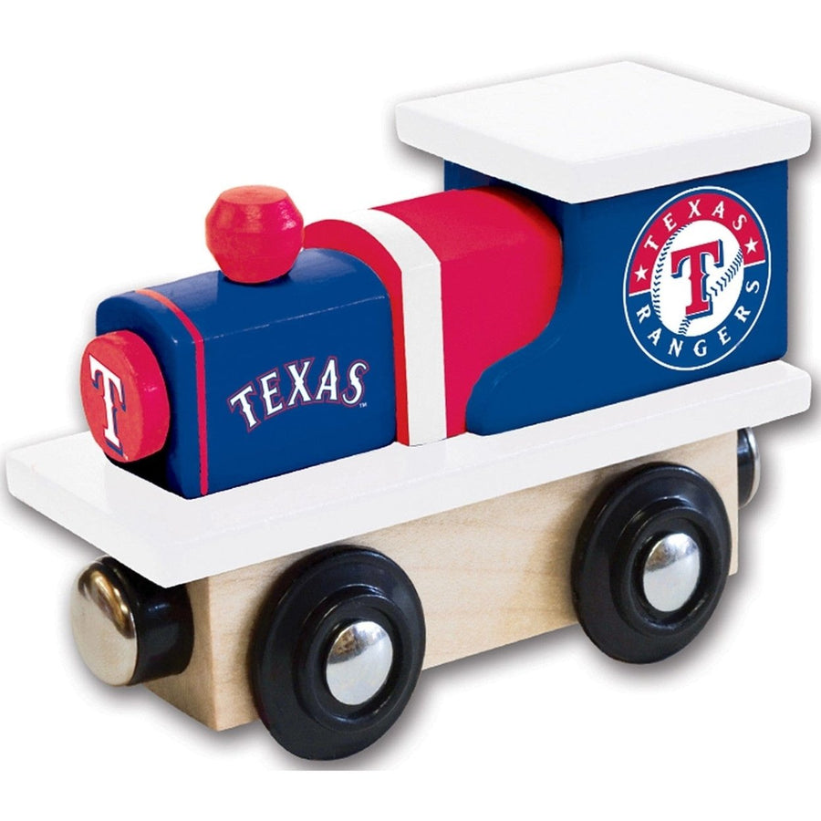 Texas Rangers Wooden Toy Train Engine MLB Officially Licensed Compatible Tracks Image 1