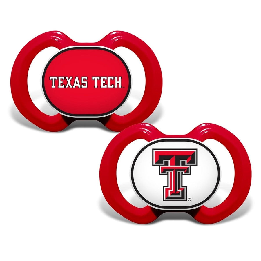 Texas Tech Red Raiders Pacifier 2 Pack BPA Free Orthodontic Silicone 3 Months+ Image 1