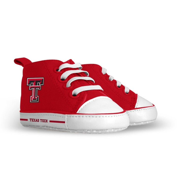 Texas Tech Red Raiders Baby High Top Shoes Unisex Pre-Walkers Soft Fabric Image 1