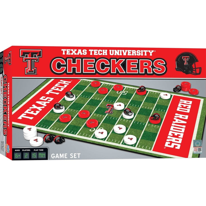 Texas Tech Red Raiders Checkers Game NCAA Licensed 24 Pieces Game Board Image 1