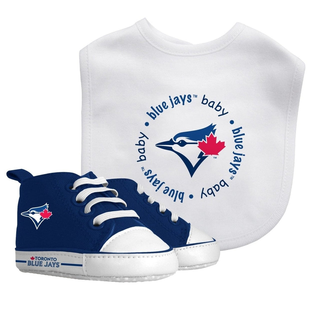 Toronto Blue Jays Baby Gift Set 2 Piece Team Bib and Pre-Walker Shoes Unisex Image 1