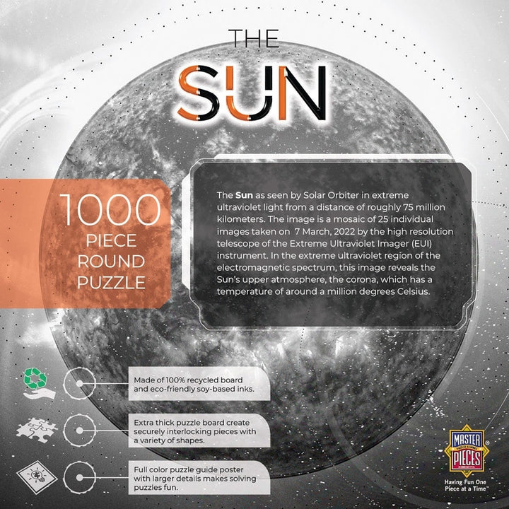 The Sun 1000 Piece Round Jigsaw Puzzle Upper Atmosphere Corona Detail Image 3