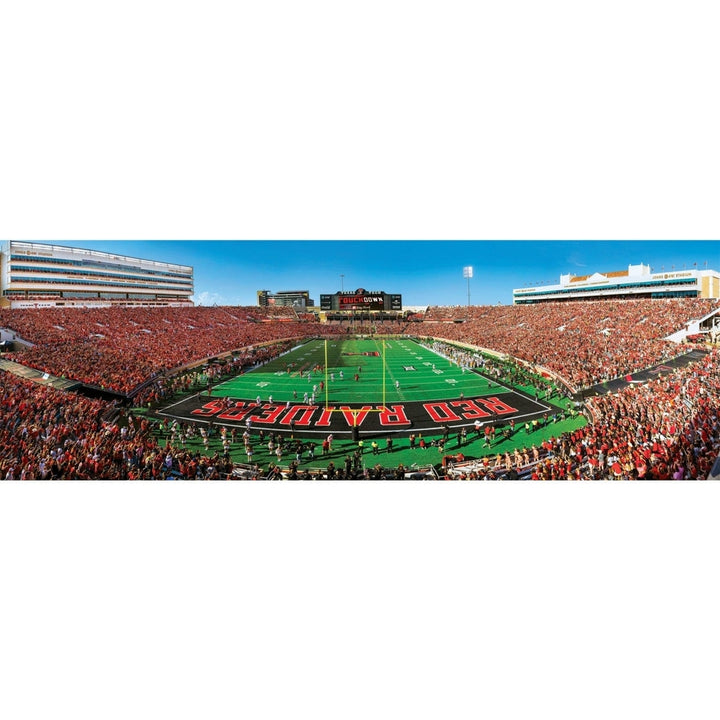 Texas Tech Red Raiders 1000 Piece Panoramic Jigsaw Puzzle NCAA Game Day Scene Image 2