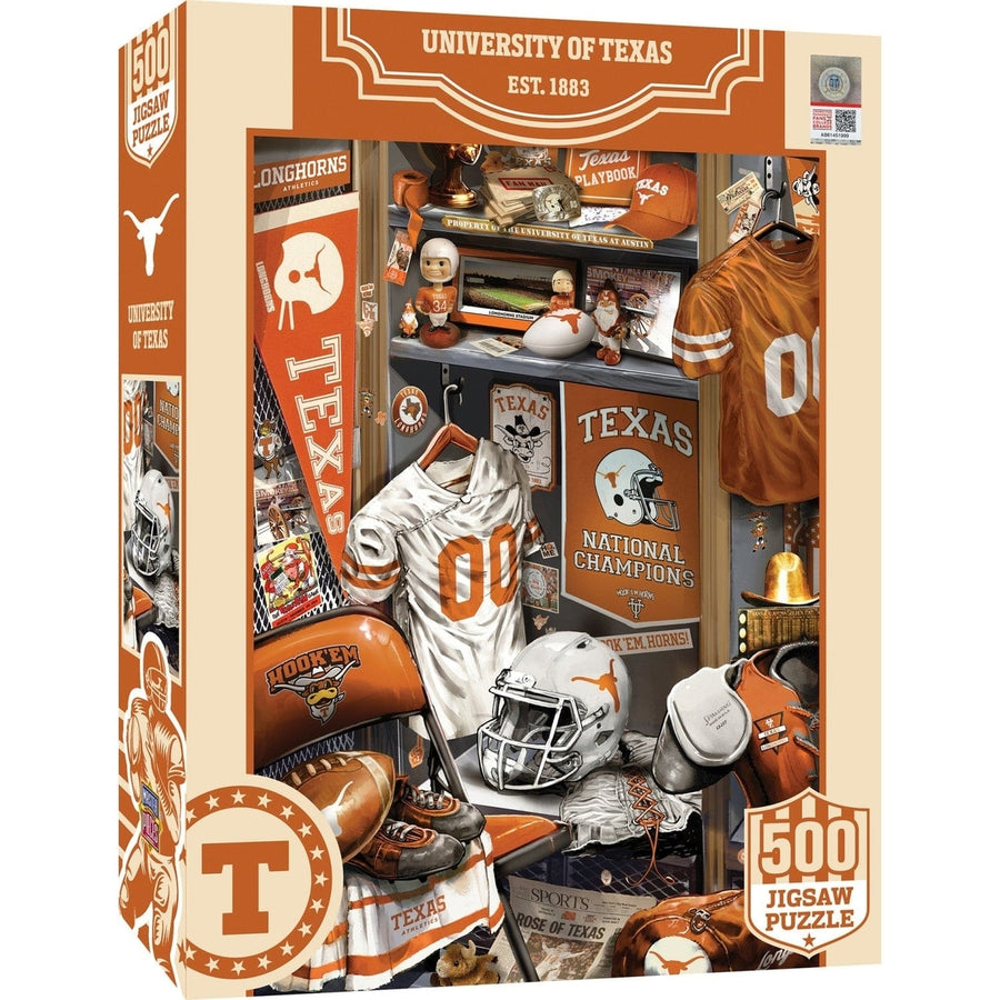 Texas Longhorns - Locker Room 500 Piece Jigsaw Puzzle Image 1