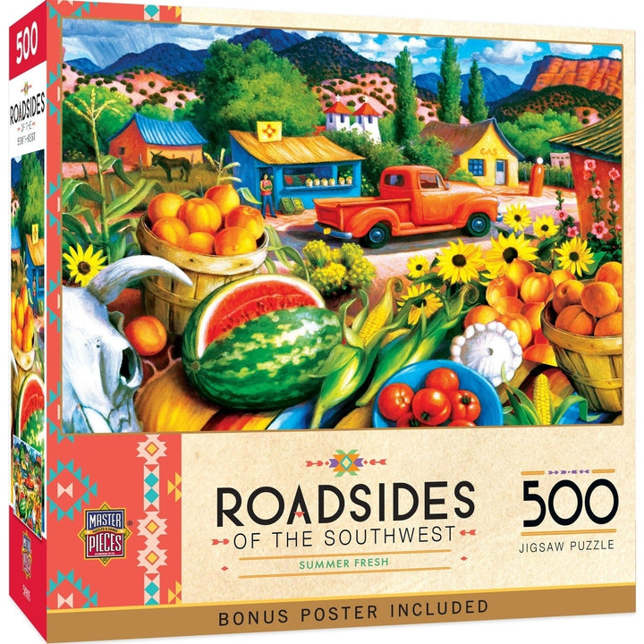 MasterPieces Roadsides of the Southwest 500 Piece Jigsaw Puzzle 21x15 Inches Image 1