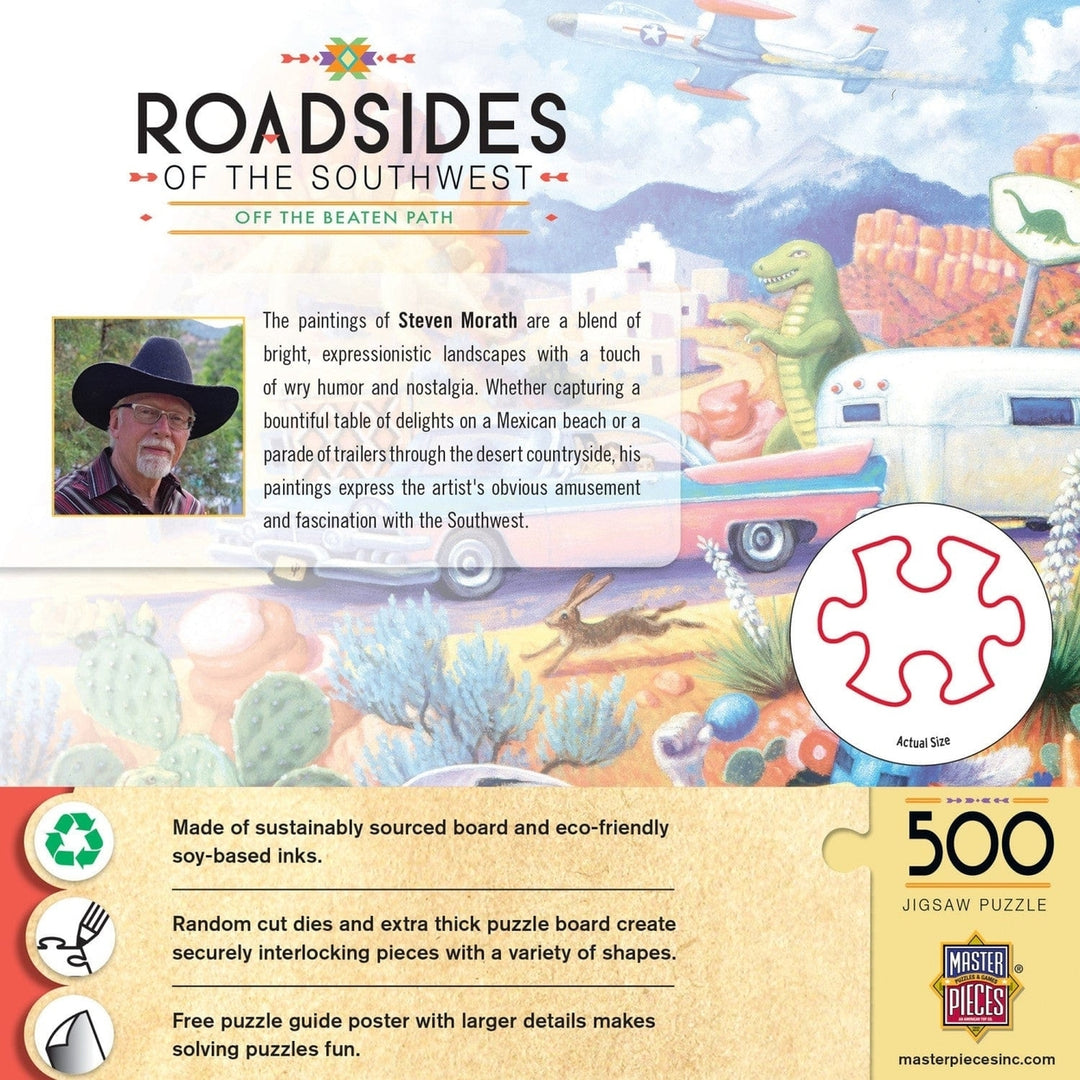 MasterPieces Roadsides of the Southwest 500 Piece Jigsaw Puzzle 15x21 Recycled Material Image 3