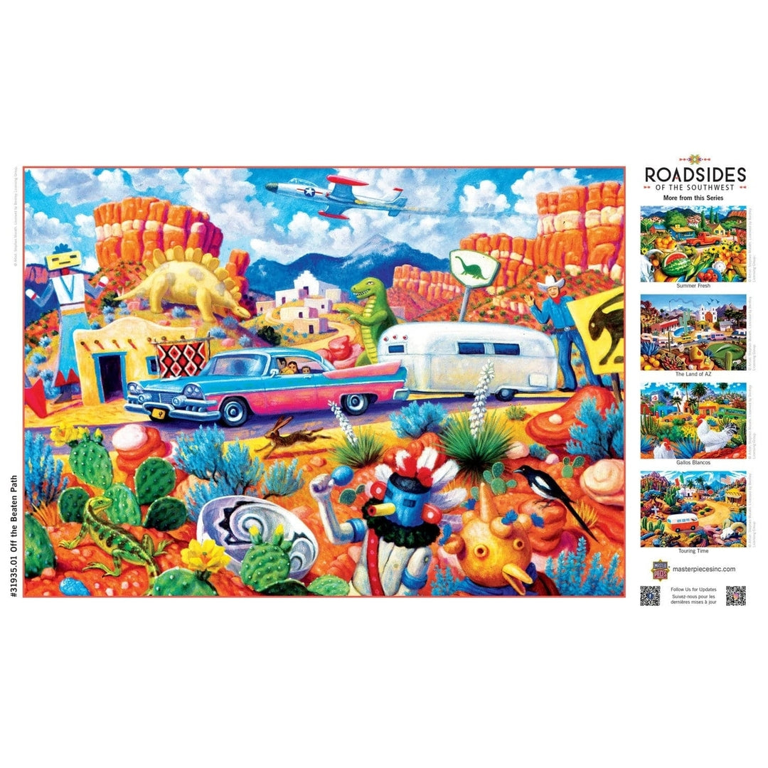 MasterPieces Roadsides of the Southwest 500 Piece Jigsaw Puzzle 15x21 Recycled Material Image 4