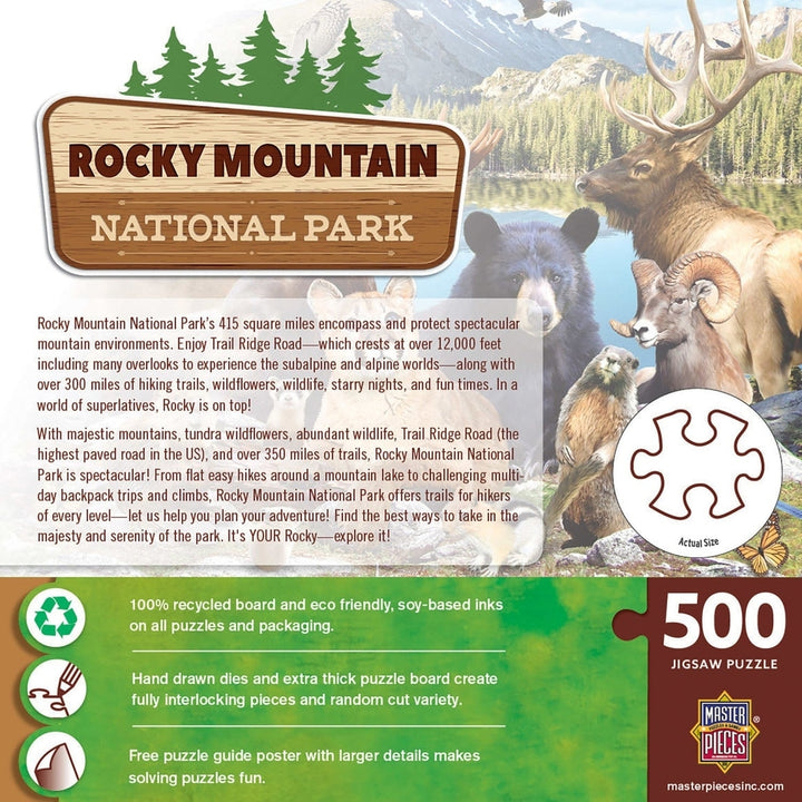 Rocky Mountain National Park 500 Piece Jigsaw Puzzle Premium Quality USA Made Image 3