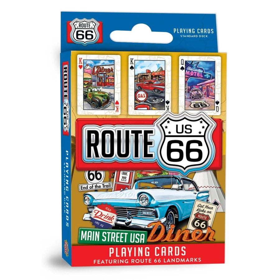 Route 66 Playing Cards 54 Card Deck fine Landmark Designs Cat Logo Image 1