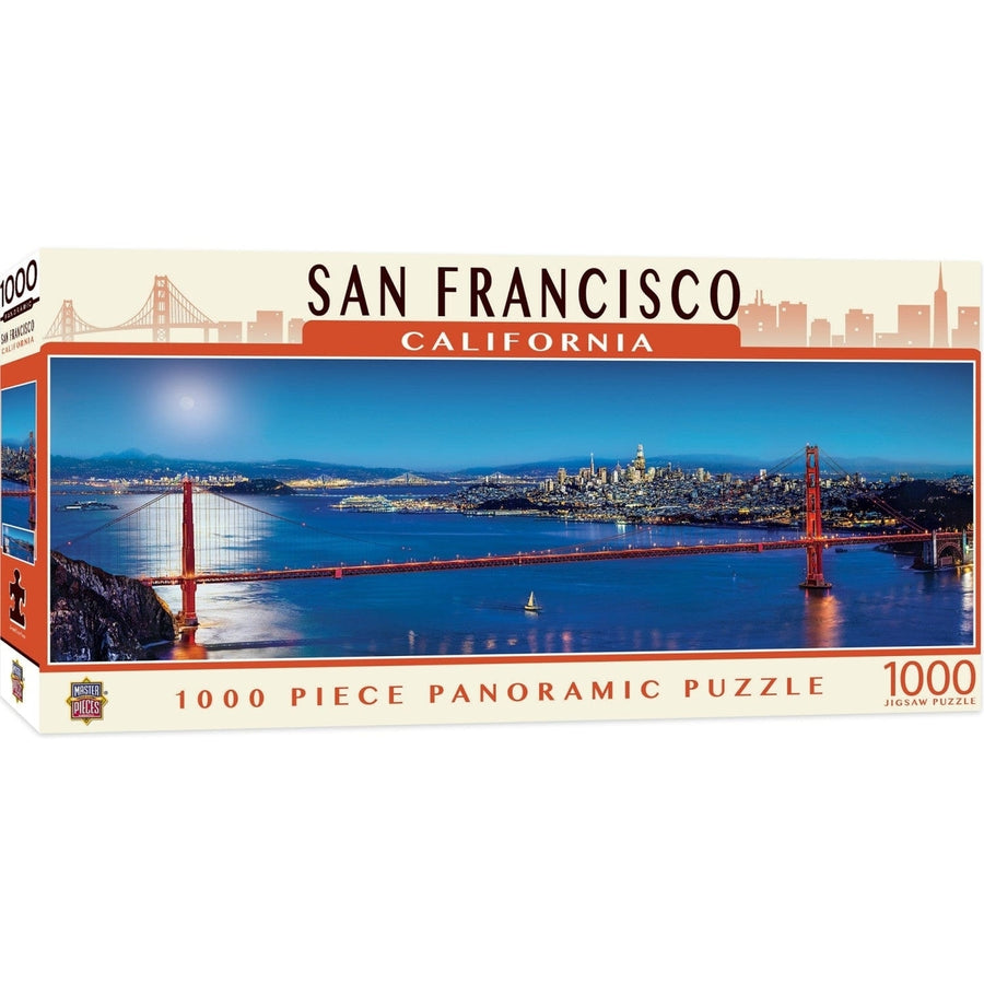 American Vista San Francisco 1000 Piece Panoramic Jigsaw Puzzle 15 x 30 Inches Image 1