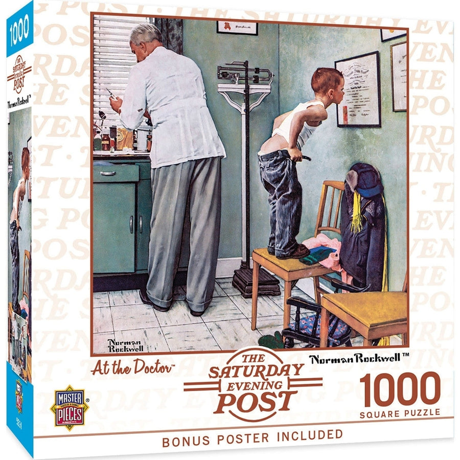 Norman Rockwell Jigsaw Puzzle 1000 Pieces At the Doctor 25x25 Recycled Material Image 1