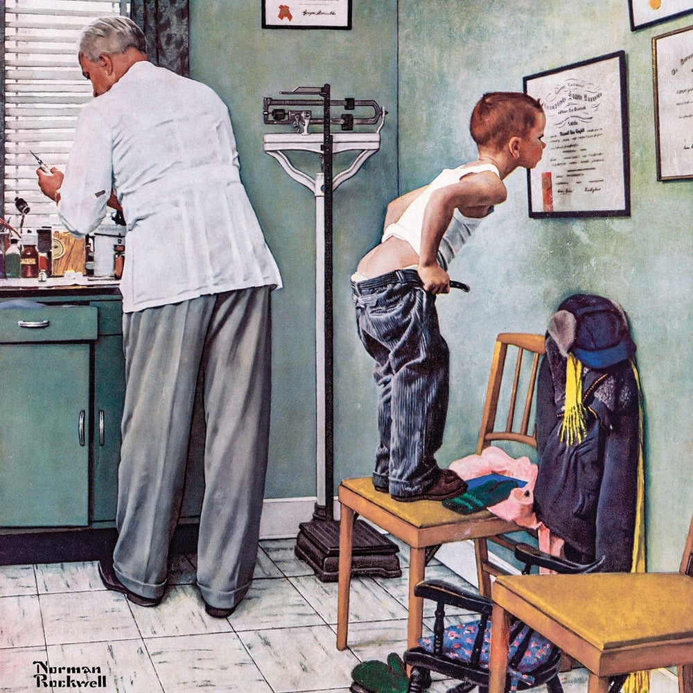 Norman Rockwell Jigsaw Puzzle 1000 Pieces At the Doctor 25x25 Recycled Material Image 2