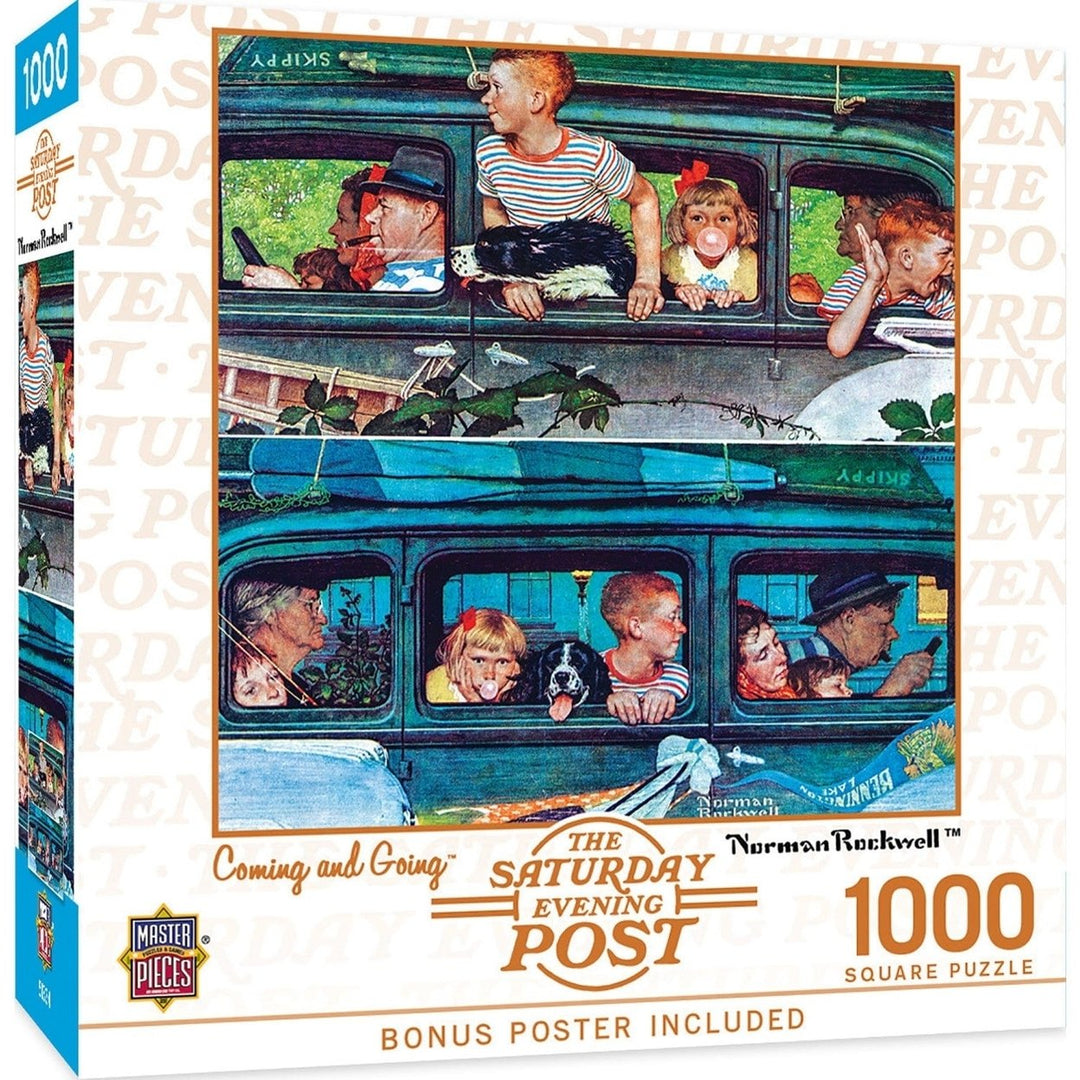 Norman Rockwell Saturday Evening Post 1000 Piece Jigsaw Puzzle 25x25 Recycled Chipboard Image 1