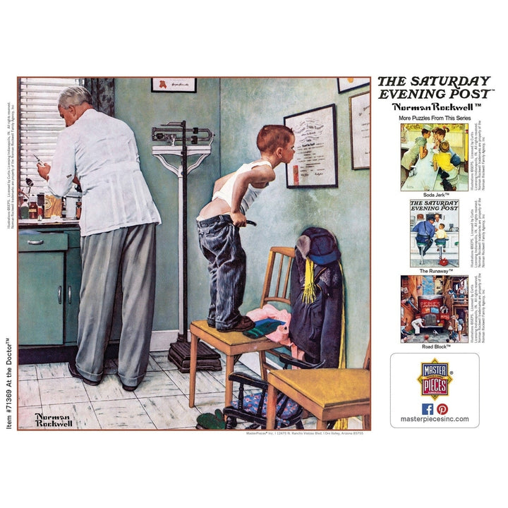 Norman Rockwell Jigsaw Puzzle 1000 Pieces At the Doctor 25x25 Recycled Material Image 4