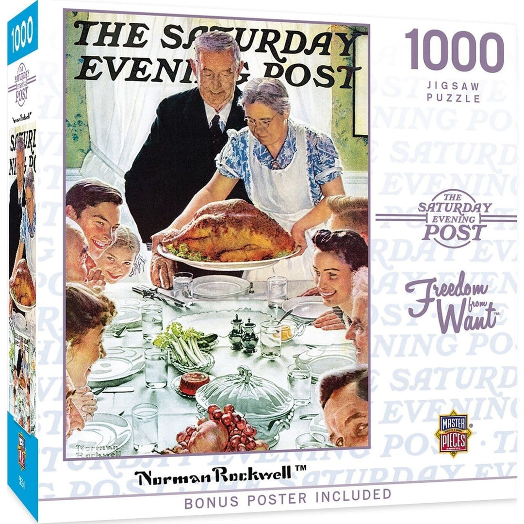 Norman Rockwell Saturday Evening Post Freedom from Want 1000 Piece Puzzle Image 1