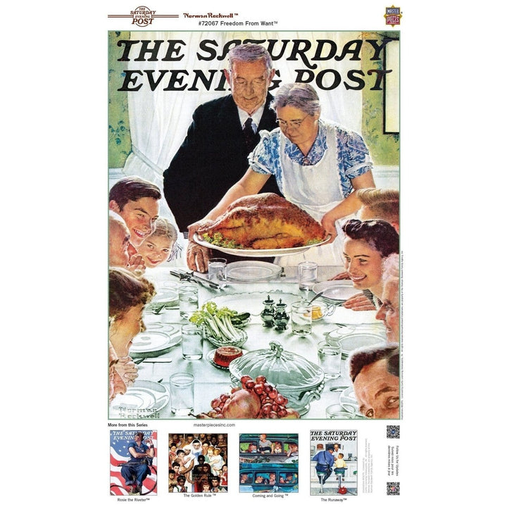 Norman Rockwell Saturday Evening Post Freedom from Want 1000 Piece Puzzle Image 4