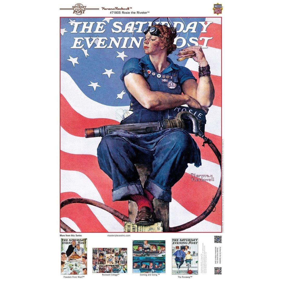 Saturday Evening Post Rosie the Riveter 1000 Piece Jigsaw Puzzle 19.25x26.75 Image 4