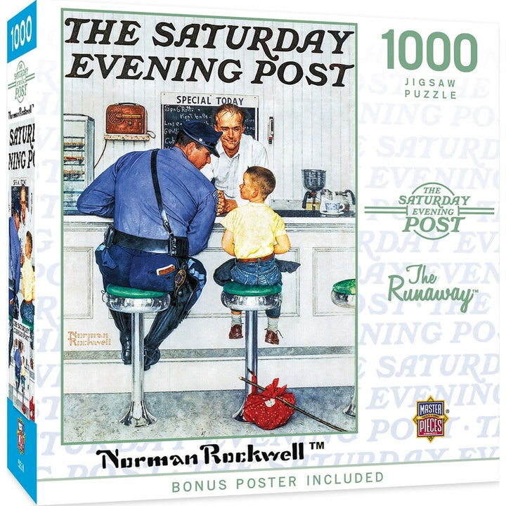 Norman Rockwell Puzzle 1000 Piece The Runaway Saturday Evening Post 19.25x26.75 Image 1