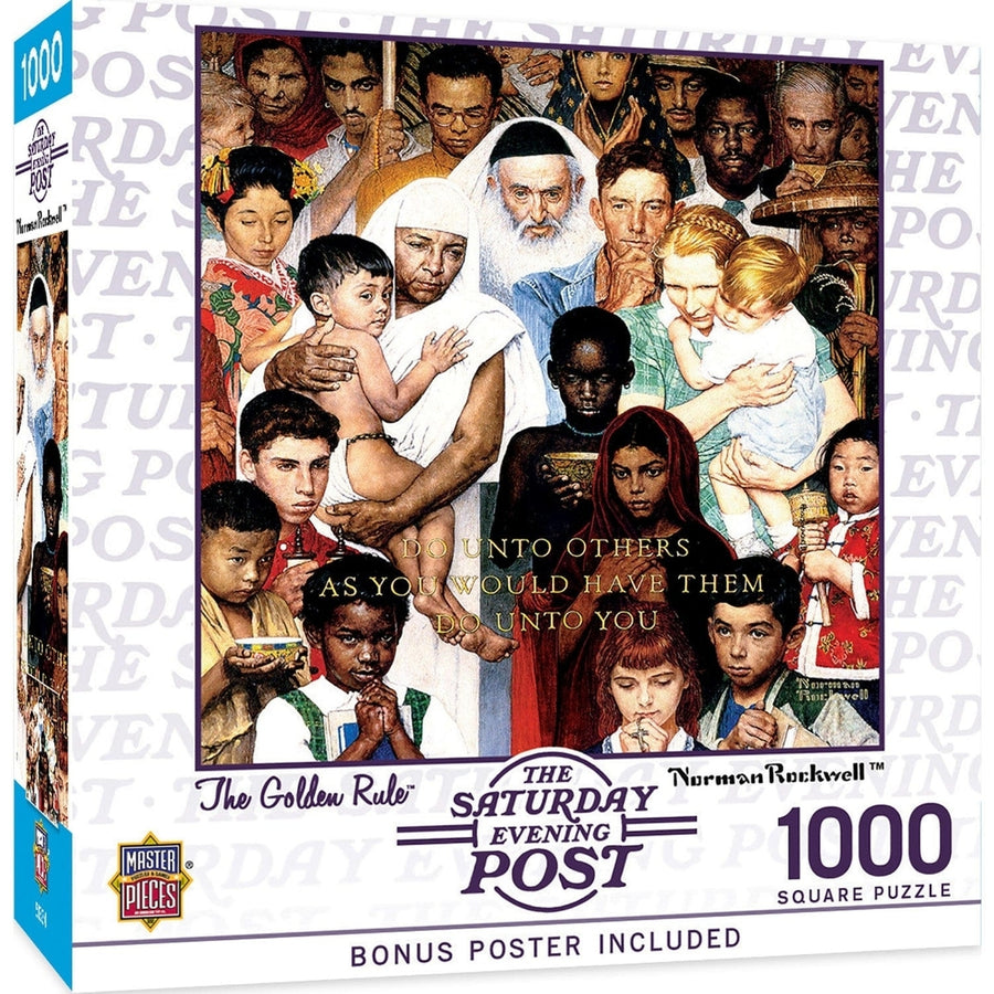 Norman Rockwell The Saturday Evening Post 1000 Piece Jigsaw Puzzle 25x25 inch Image 1