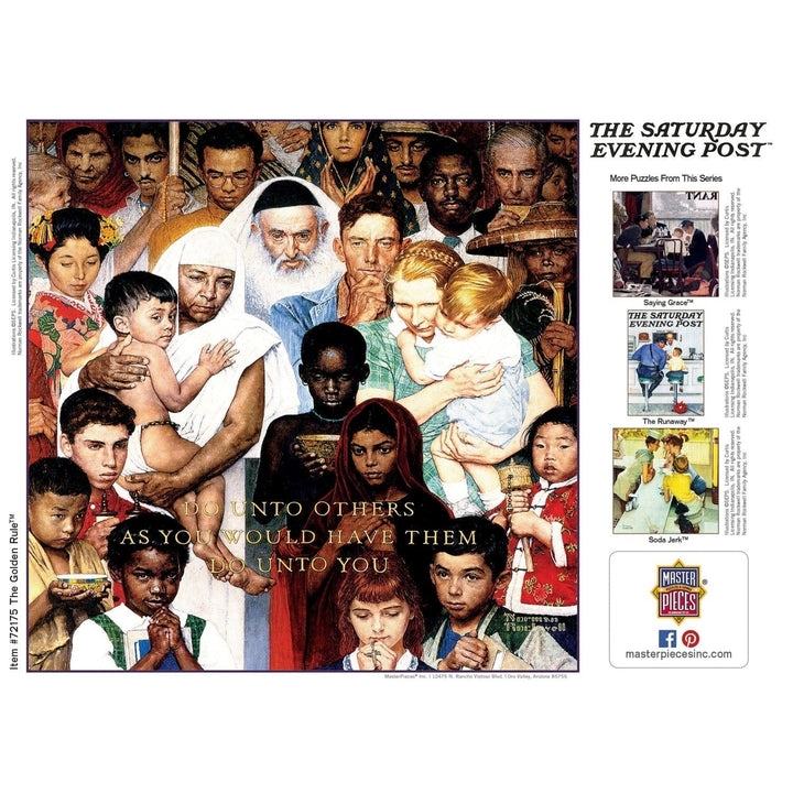 Norman Rockwell The Saturday Evening Post 1000 Piece Jigsaw Puzzle 25x25 inch Image 4