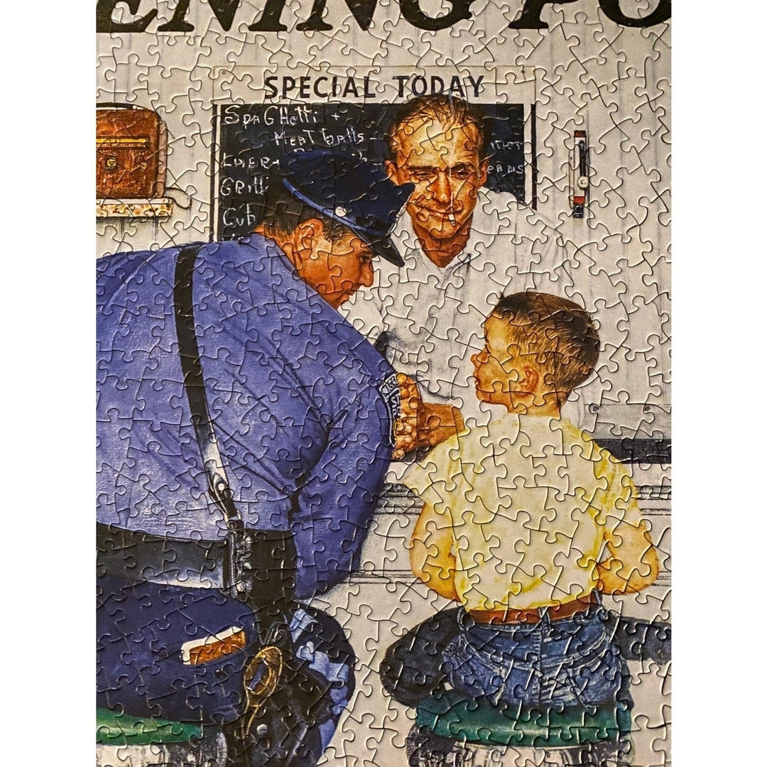 Norman Rockwell Puzzle 1000 Piece The Runaway Saturday Evening Post 19.25x26.75 Image 6