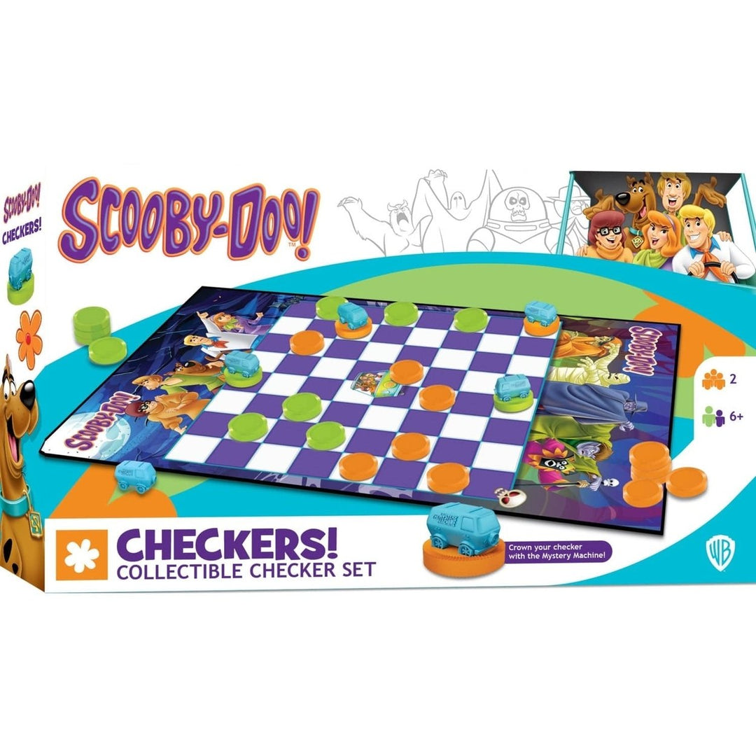 Scooby-Doo Checkers Board Game MasterPieces 2 Player Green Orange Ages 6+ Image 1