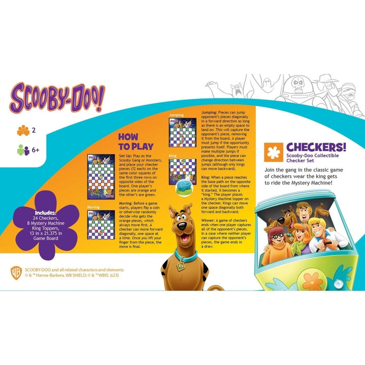 Scooby-Doo Checkers Board Game MasterPieces 2 Player Green Orange Ages 6+ Image 3