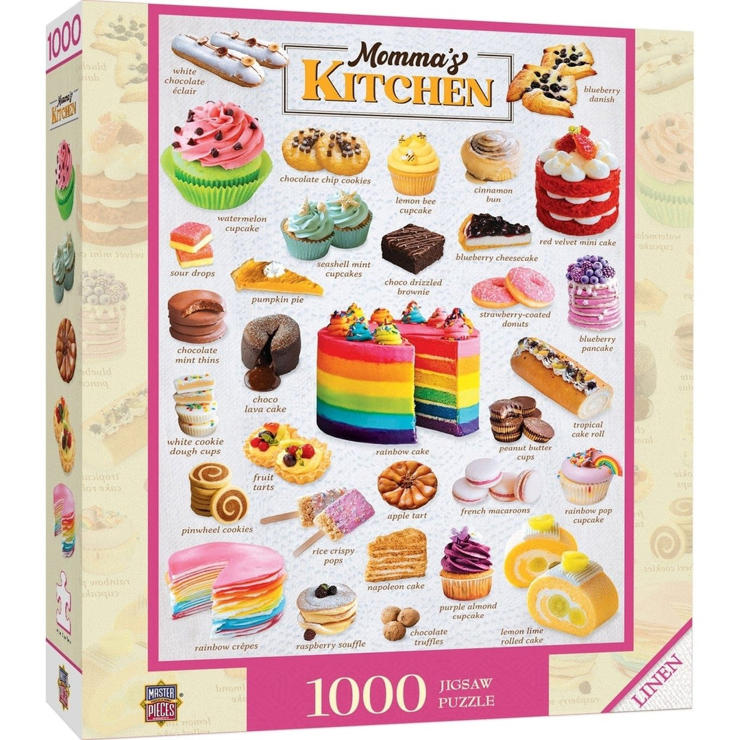 Scrumptious Mommas Kitchen 1000 Piece Jigsaw Puzzle Colorful Dessert Treats Image 1