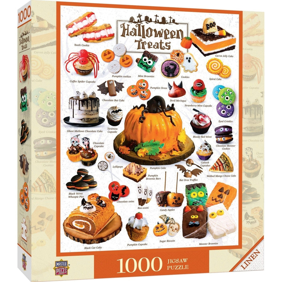 Scrumptious Halloween Treats 1000 Piece Jigsaw Puzzle Fun Colorful Dessert Design Image 1