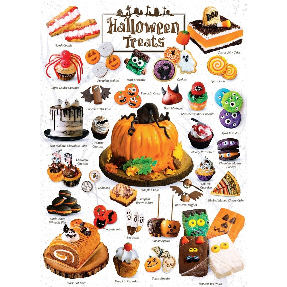 Scrumptious Halloween Treats 1000 Piece Jigsaw Puzzle Fun Colorful Dessert Design Image 2