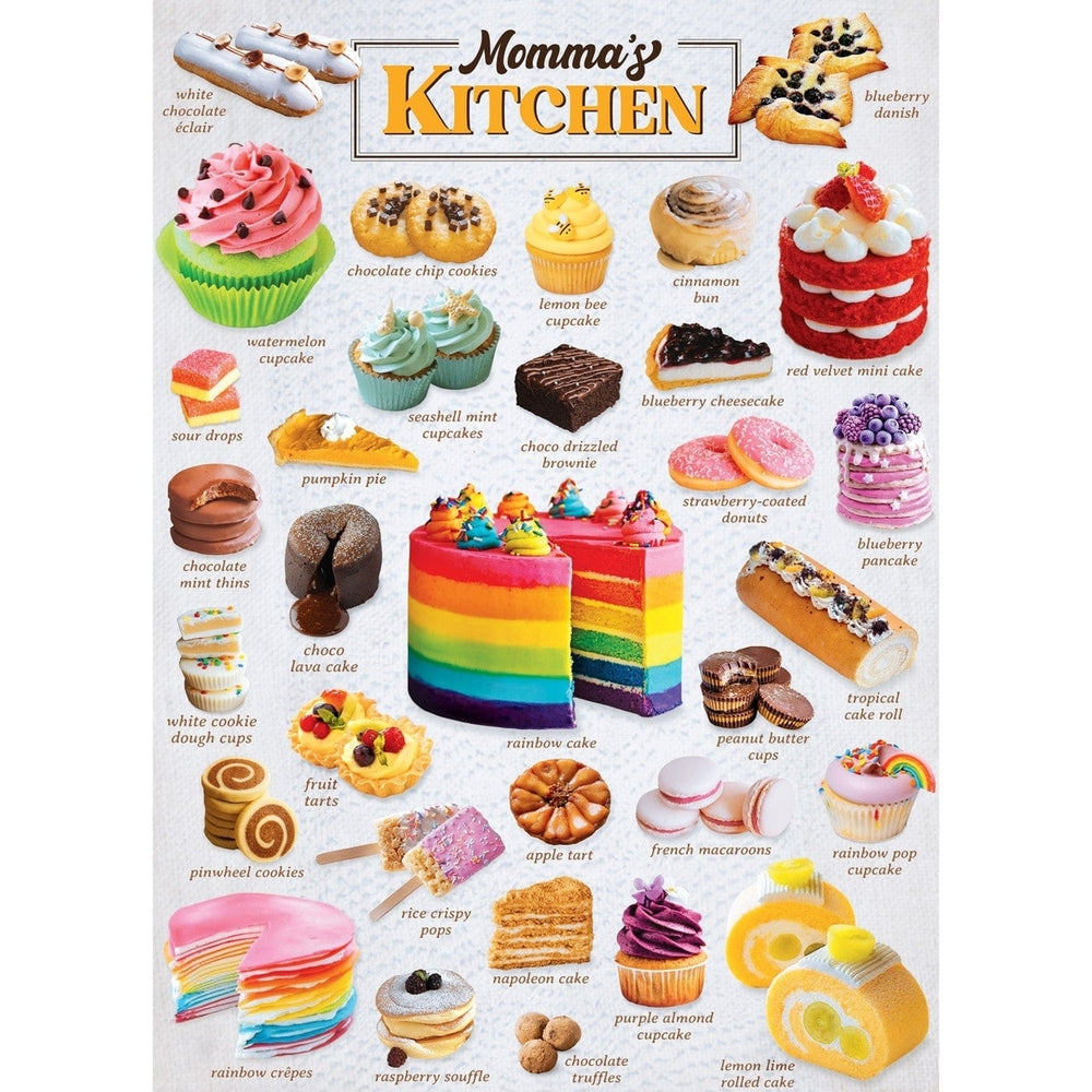 Scrumptious Mommas Kitchen 1000 Piece Jigsaw Puzzle Colorful Dessert Treats Image 2