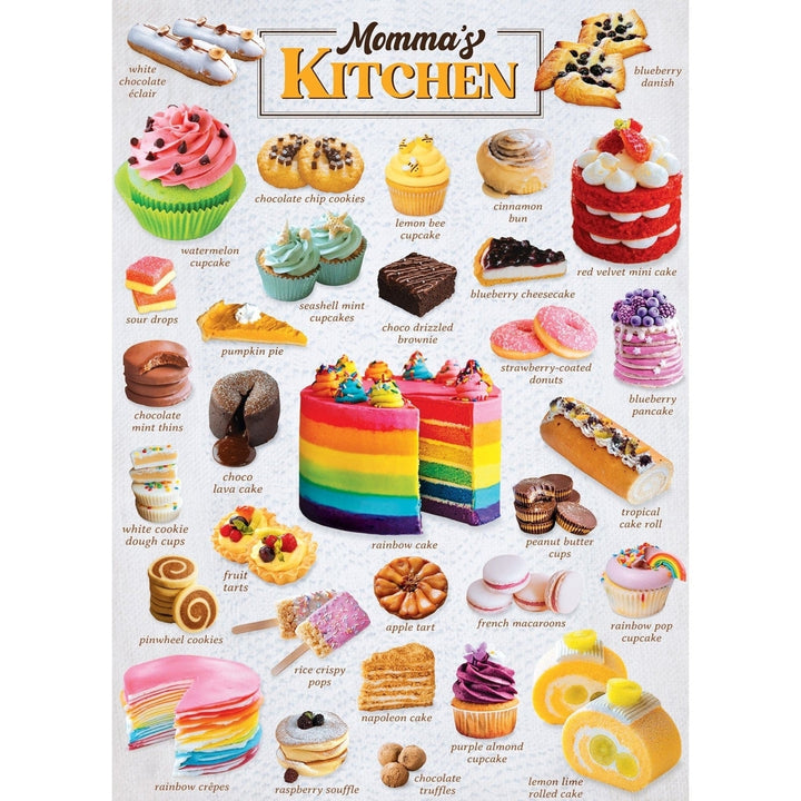 Scrumptious Mommas Kitchen 1000 Piece Jigsaw Puzzle Colorful Dessert Treats Image 2