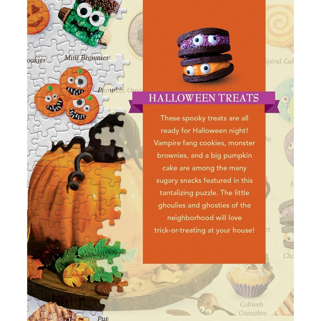 Scrumptious Halloween Treats 1000 Piece Jigsaw Puzzle Fun Colorful Dessert Design Image 3