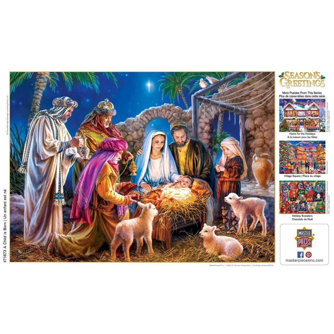 MasterPieces 1000 Piece Christmas Puzzle A Child is Born Holiday 19.25x26.75 Image 4