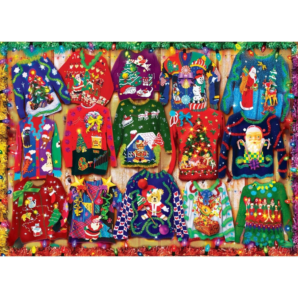 Seasons Greetings - Holiday Sweaters 1000 Piece Jigsaw Puzzle Image 2