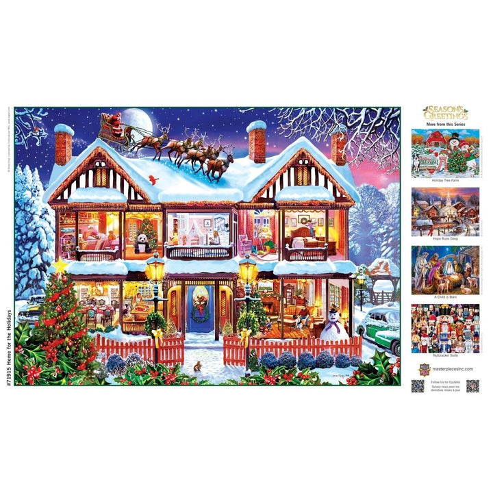 MasterPieces 1000 Piece Jigsaw Puzzle Home for the Holidays Eco-Friendly 19.25x26.75 Image 4