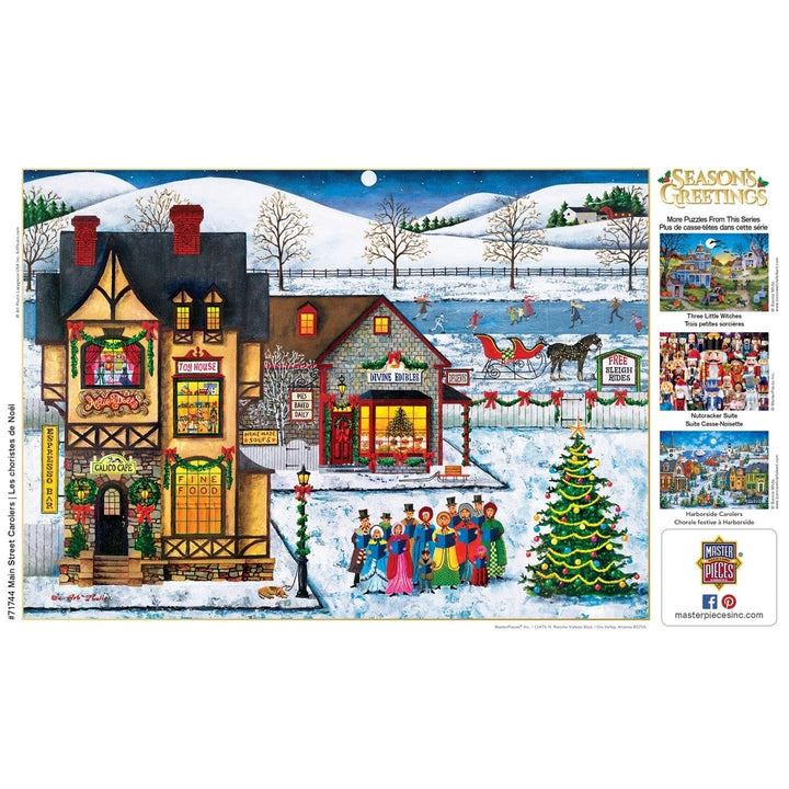 MasterPieces 1000 Piece Jigsaw Puzzle Seasons Greetings Main Street Carolers Image 4