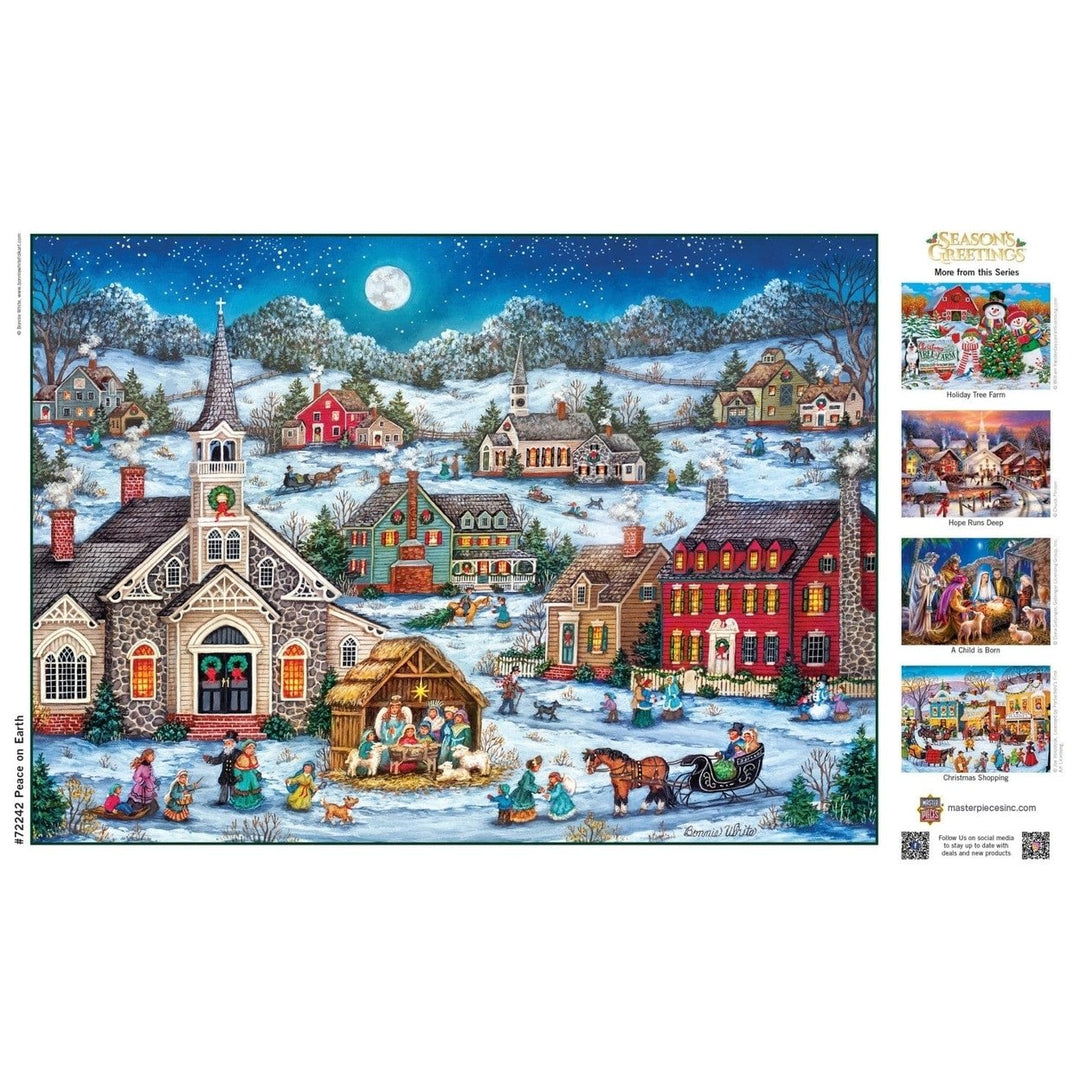 MasterPieces 1000 Piece Jigsaw Puzzle Seasons Greetings Peace on Earth 19.25"x26.75" Image 4