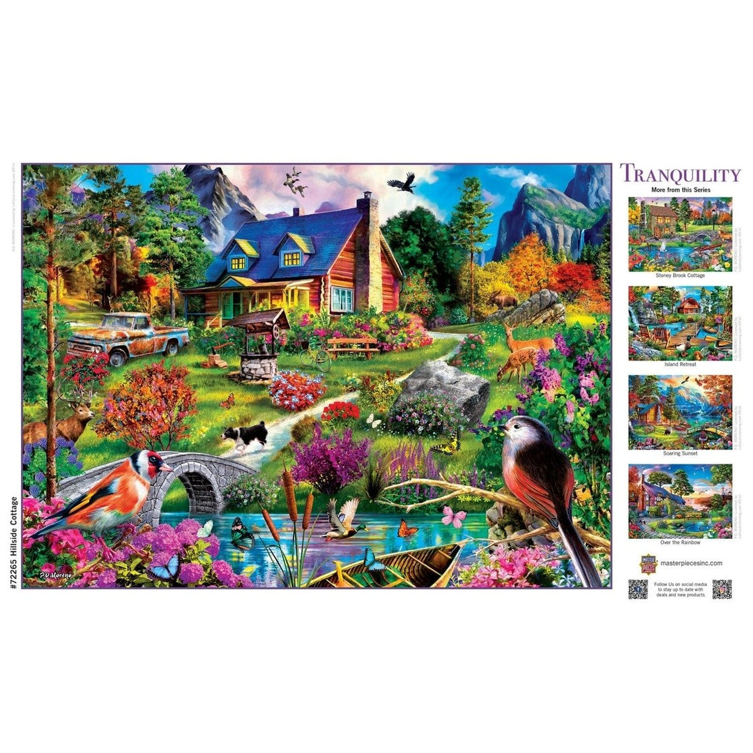 Tranquility - Hillside Cottage 1000 Piece Jigsaw Puzzle Image 4