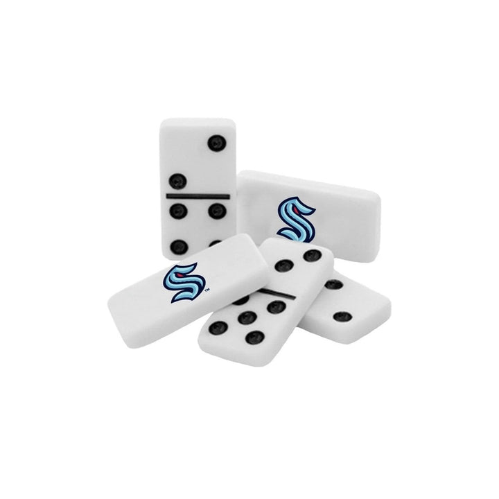 Seattle Kraken Dominoes Set MasterPieces Officially Licensed Sports Collectible Tin Image 2