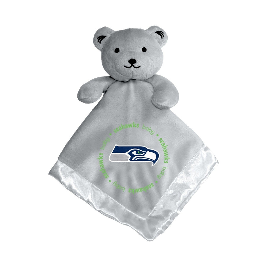 Seattle Seahawks Security Bear Gray Soft Plush 14x14 Embroidered Logo Image 1