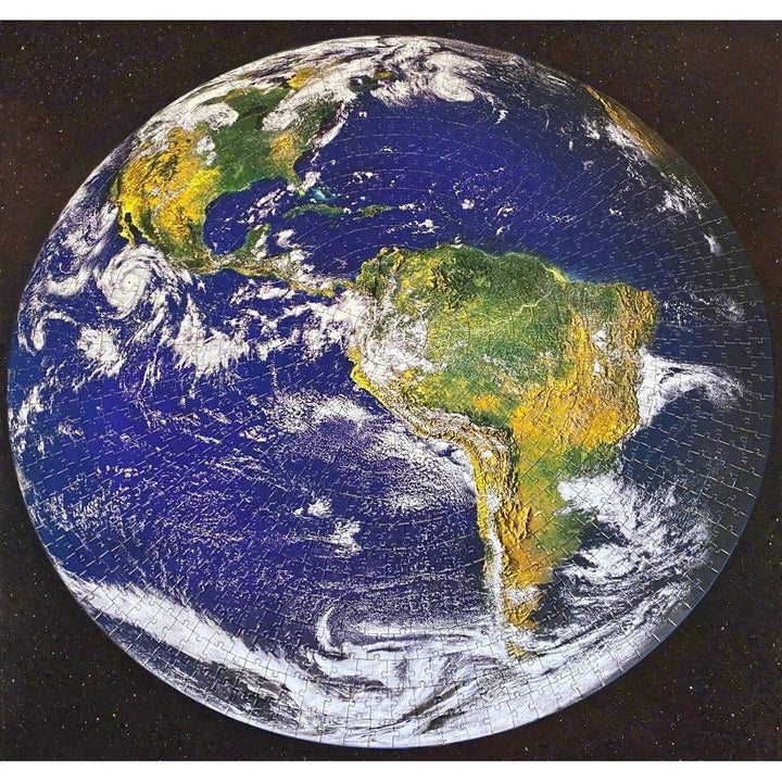 NASA The Earth 1000 Piece Round Jigsaw Puzzle Blue Marble Image 1997 Edition Image 6